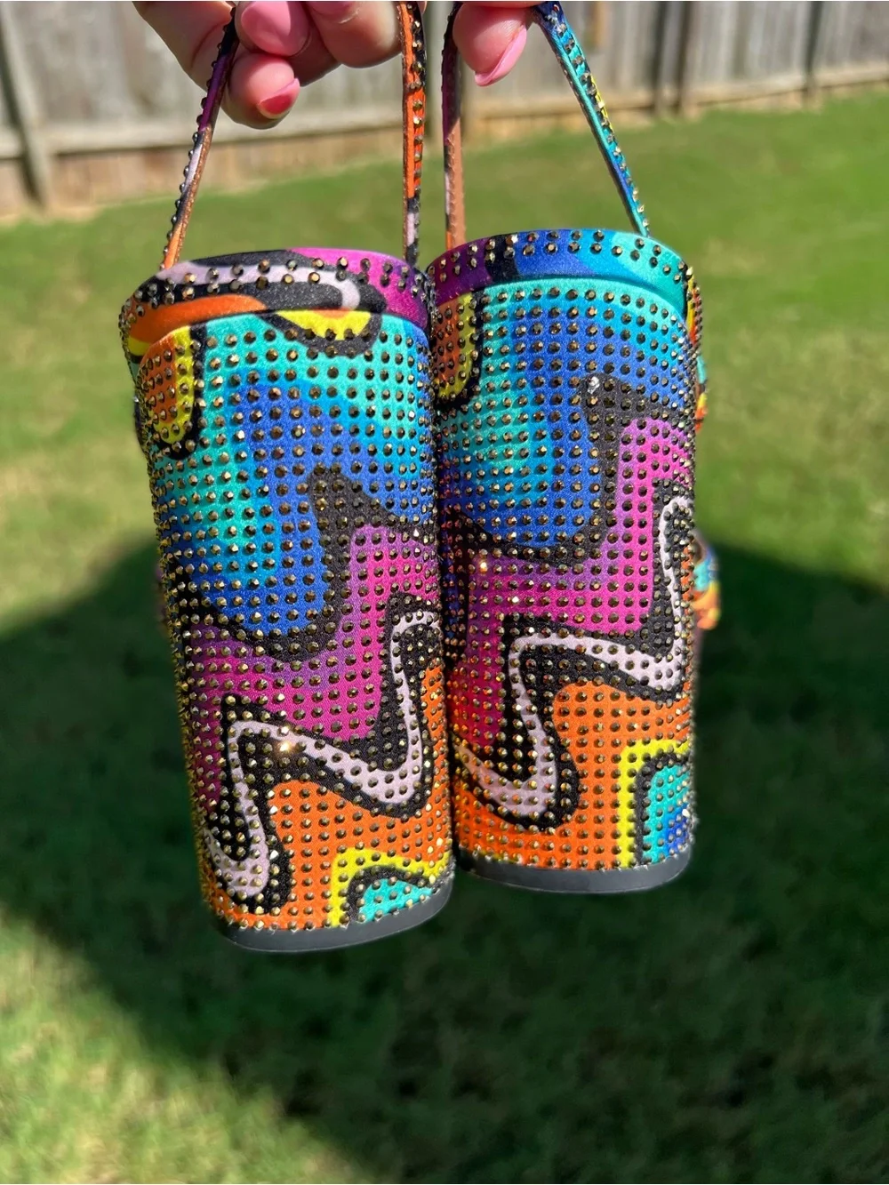 Kurt Geiger Brixton Multicolor Jeweled Platform Sandals – 🌈